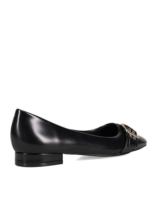 Pointy Ballerinas With strap Black
