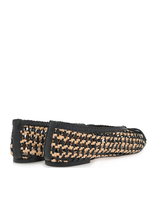 Leather Ballerinas Black