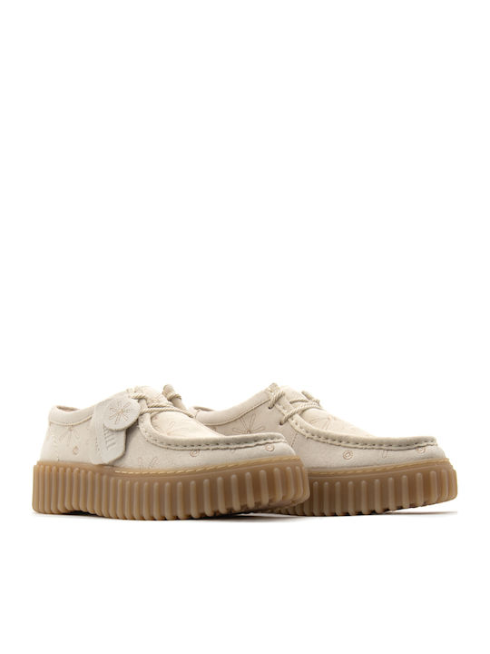 Torhill Bee Suede Δερμάτινα Γυναικεία Μοκασίνια σε Μπεζ Χρώμα