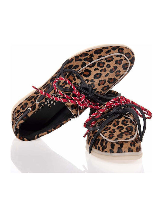 Δερμάτινα Γυναικεία Loafers σε Καφέ Χρώμα