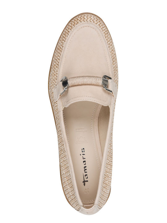 Loafers Dama Din Piele Bej