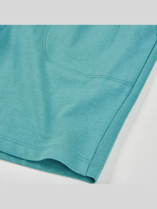 Kinder-Shorts/Bermudas Stoff Turquoise