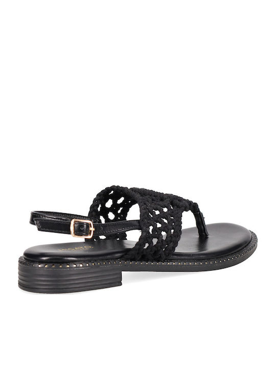 Flache Sandalen für Damen in Schwarz Farbe