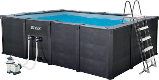 Intex Piscină 5700lt Din Lemn 400x300x124cm Gri