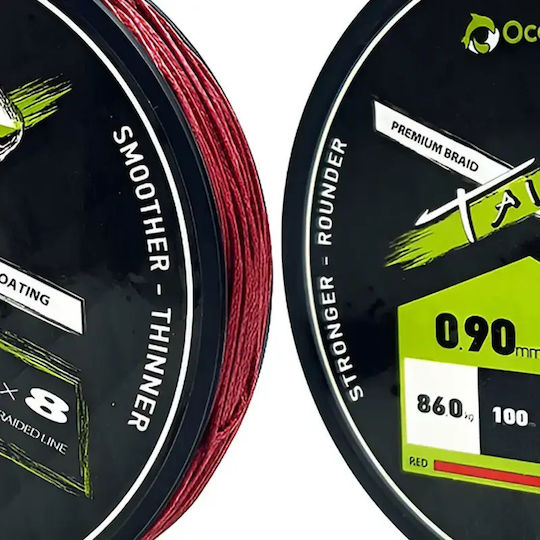 Oceanic Team Tai Advanced Χ Pex8 100m Dark Red