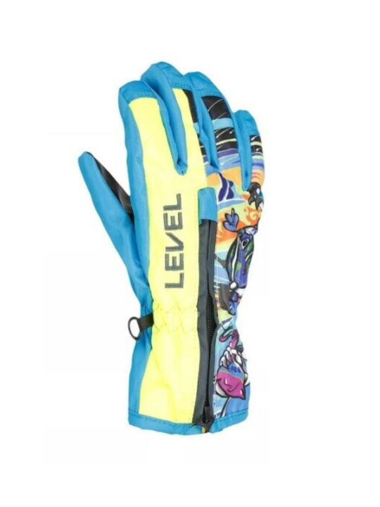 Level Kids Ski & Snowboard Gloves Light Blue