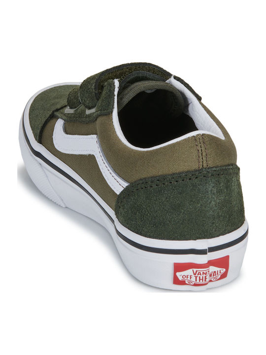 Old Skool V Παιδικά Sneakers με Σκρατς Χακί