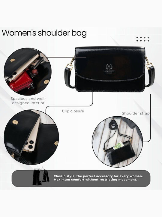 Leather Women's Bag Shoulder Black