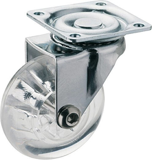 Finetto Furniture Wheel made of Metal Transparent