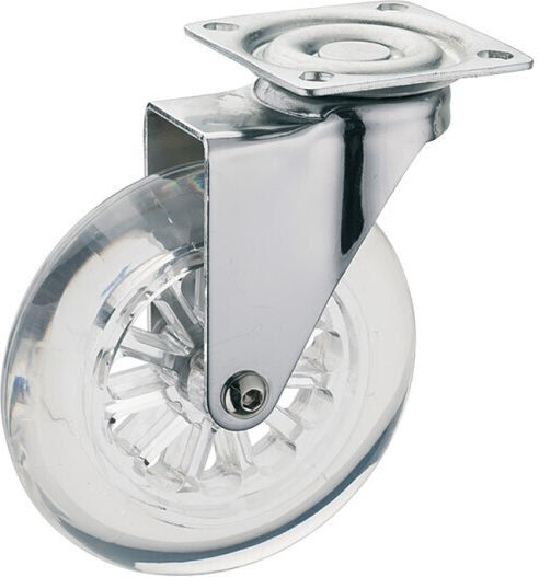 Finetto Furniture Wheel made of Metal in Transparent Color