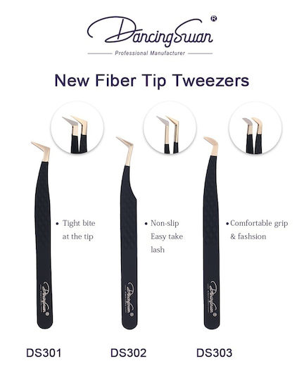 Straight Tweezers Natural Eyelash Isolation Dancingswan Ds-303