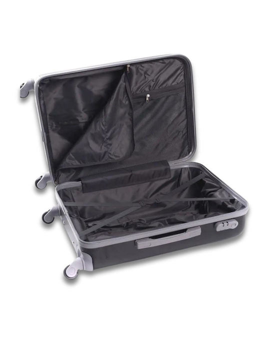 Mittlerer Hartschalenkoffer Schwarz mit 4 Rädern Höhe 66cm