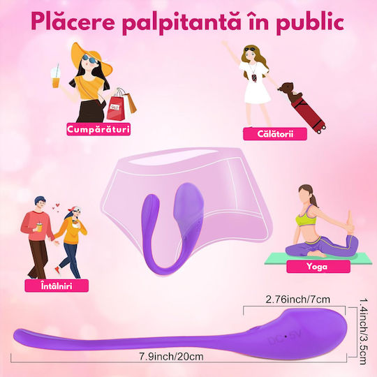 Vibrator G-Punkt mit Fernbedienung 20cm Lila