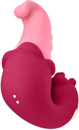 Teazers Vibrator Double Vibrator with Remote Control Pink
