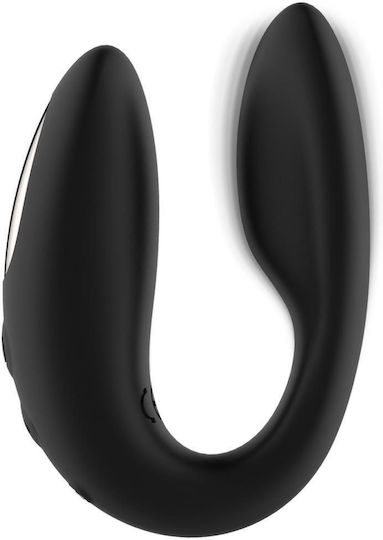 Rosy Gold Vibrator Dublu Vibrator cu Telecomandă Negru
