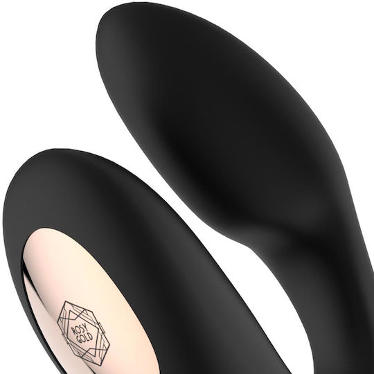 Rosy Gold Vibrator Dublu Vibrator cu Telecomandă Negru
