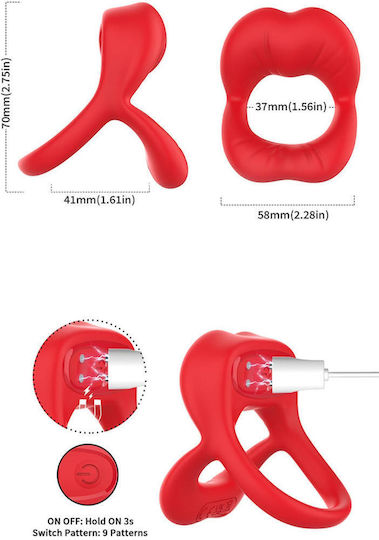B-Series Joy Mini Κλασικός Δονητής 7cm Κόκκινος