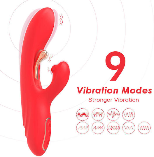 B-Series Joy Δονητής Rabbit 22.4cm Κόκκινος