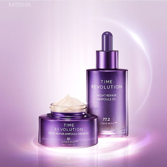 Missha Time Revolution Night Repair Skin Care Set for Αnti-ageing, Moisturizing & Brightening 2pcs