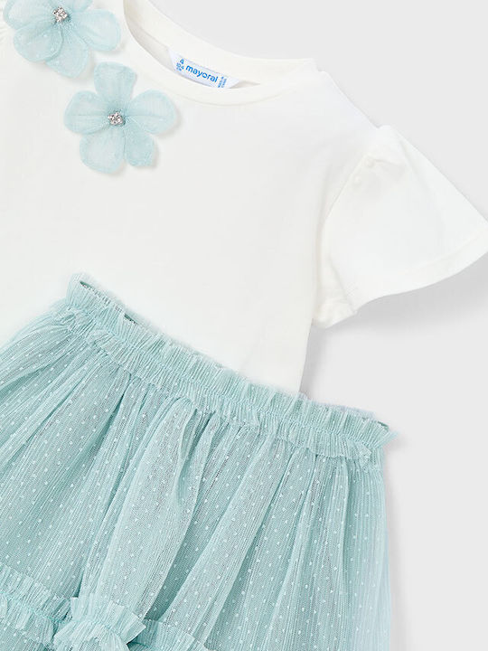 Kids' Set with Skirt Summer 2pcs Green