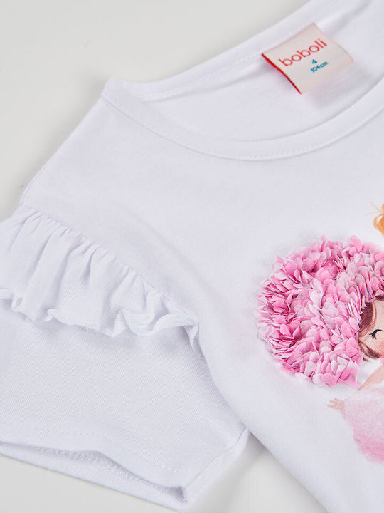 Kids Top Short-sleeved White