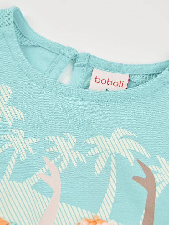 Kids' Shirt Short Sleeve Aqua