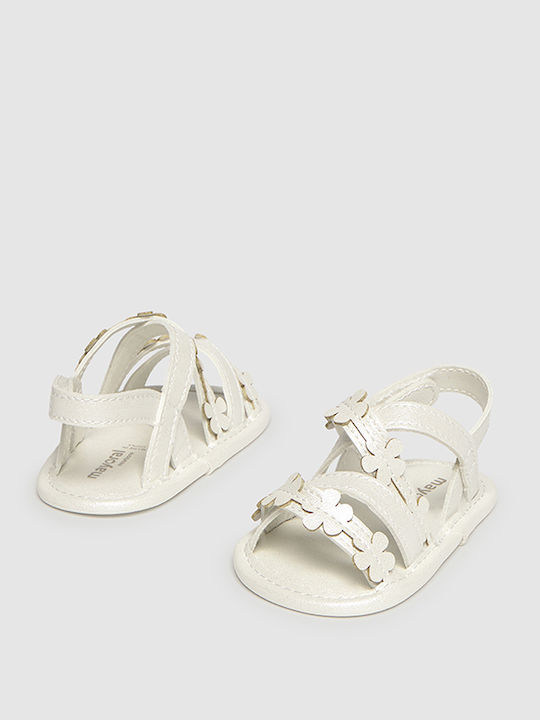 Mayoral Baby Soft-Sole Sandals White