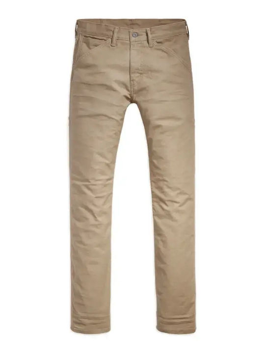 505 Men's Elastic Jeans Pants with Regular Straight Fit Brown