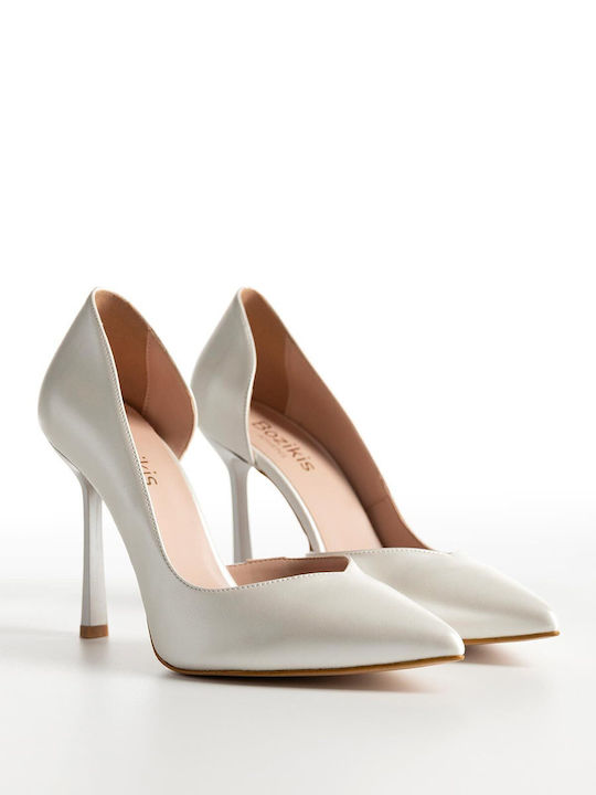 Pantofi cu toc cu Toc Stiletto Albe