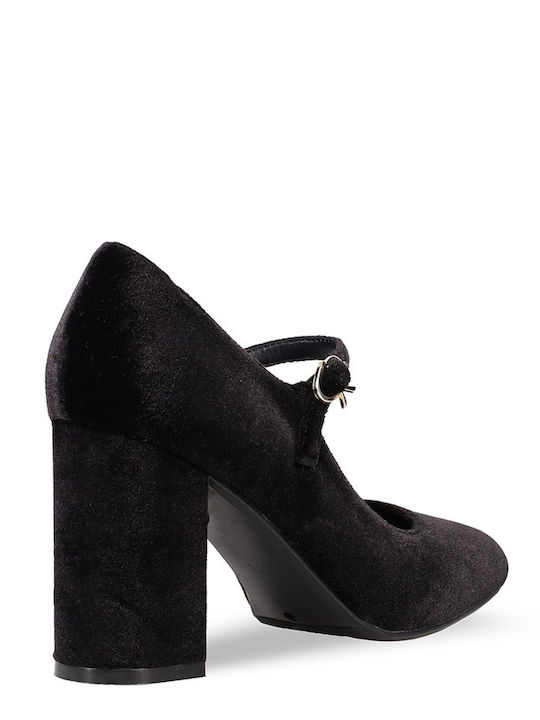 Pumps mit Riemchen Schwarz