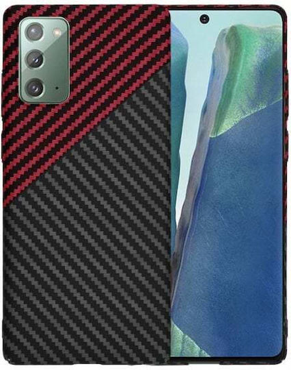 Θήκη Samsung Galaxy Note 20 5g N981 Note 20 N980 Techsuit Carbonite Fibershell Μαύρο Κόκκινο