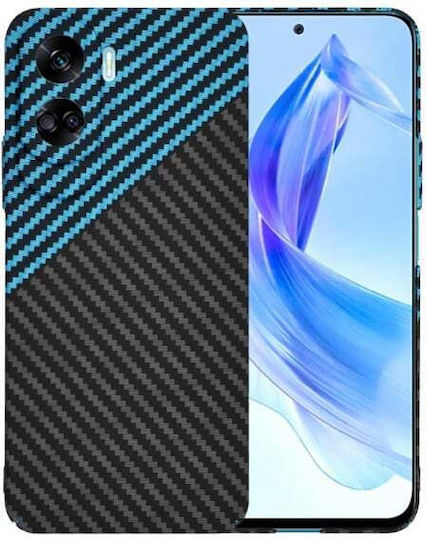 Honor 90 Lite Techsuit Carbonite Fibershell Black Blue Mobile Phone Case