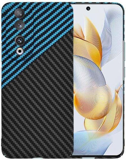 Husă Honor 90 Techsuit Back Cover Fibre De Carbon Negru Albastru