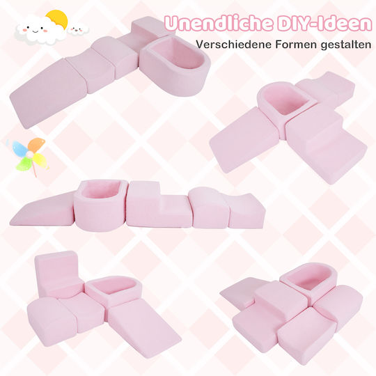 Costway Set made of Fabric Pink