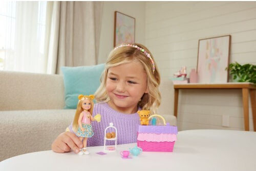 Barbie Tea Party Set Doll Chelsea For 3+ Years (Various Designs) 1pc