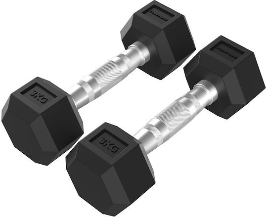 Tunturi Platinum Σετ Εξάγωνων Αλτήρων Λάστιχο 1-10kg