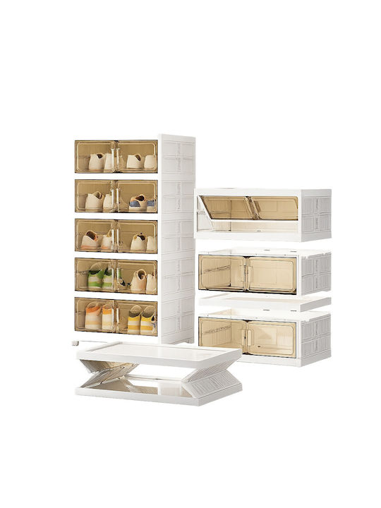 Plastic Shoe Organizer White 46x35x109cm
