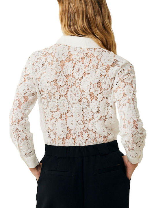 Mexx Γυναικείο Πουκάμισο Off White