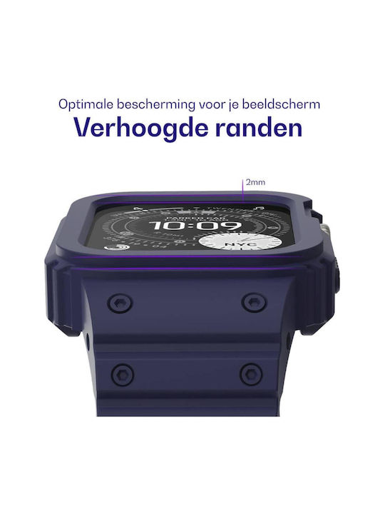 Case Apple Watch Ultra 3 Ultra 2 Ultra 1 49mm Buddi Forge Unibody Magnetic Silicone Blue 8719246551536
