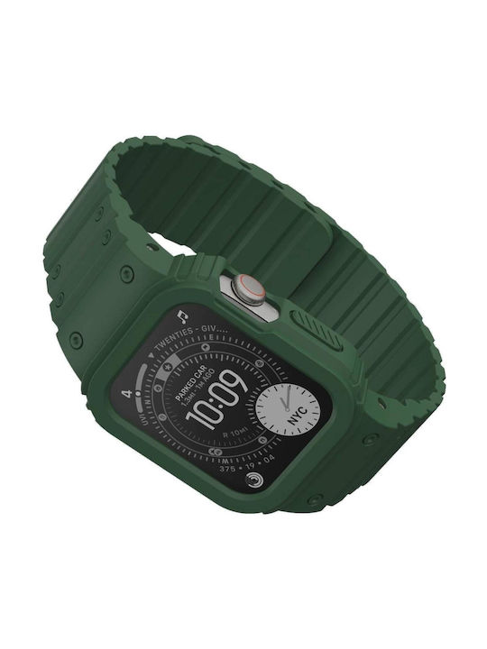 Tragbare Hülle Apple Watch Ultra 3 Ultra 2 Ultra 1 49mm Buddi Forge Unibody Magnetische Silikon Grün