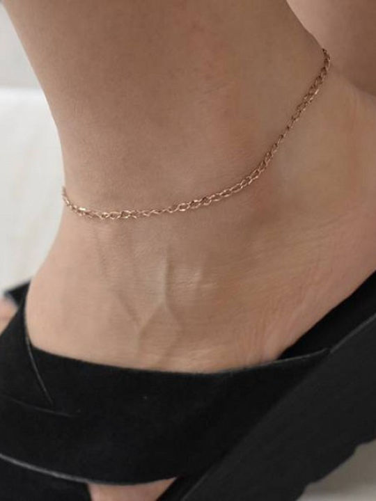 Oxzen Vergoldete Fußarmband aus Stahl