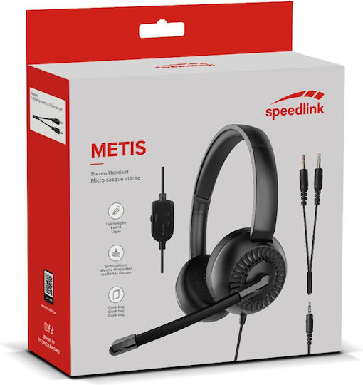 SpeedLink Metis On Ear Multimedia Ακουστικά με μικρόφωνο και σύνδεση 3.5mm Jack