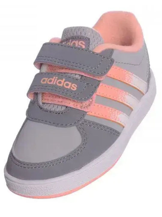 Hoops Kids Sports Shoes Basketball with Hoop & Loop Closure Gray