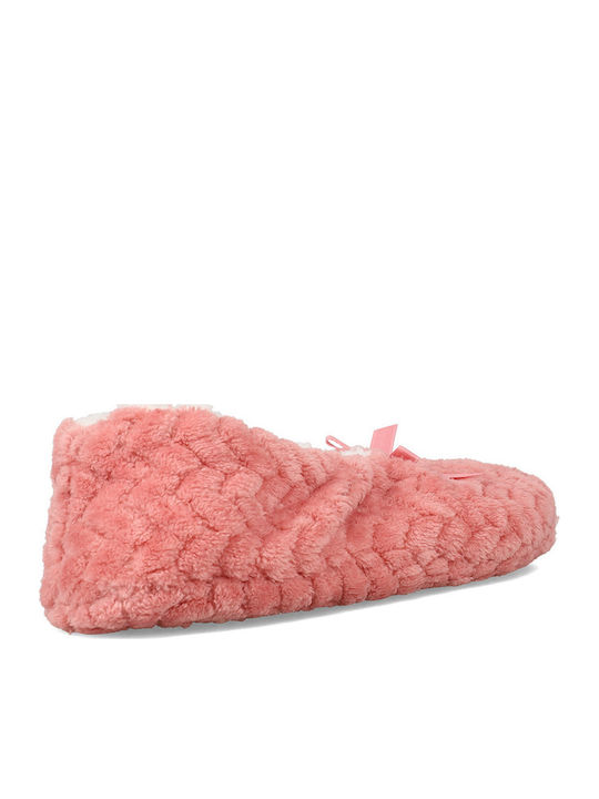 Winter Women's Slippers with Fur Pink