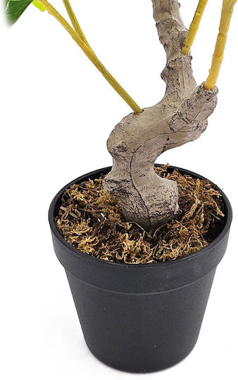 Artekko Lemon Tree Πράσινο Τεχνητό Δέντρο Λεμονιάς Μαύρη Γλάστρα 30x30x80 Cm
