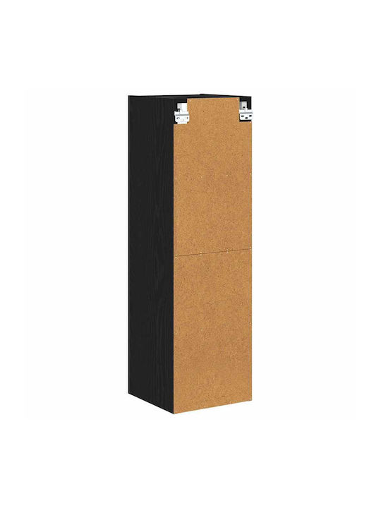 Wandküchenschrank mit Arbeitsplatte Schwarz 30x29.5x100cm