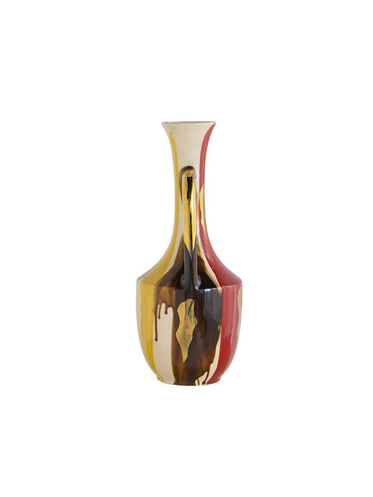 Artekko Ekko Dekorative Keramikvase Mehrfarbig 17,3x17,3x43 cm