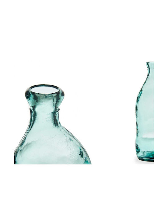 Atmosphera Vază Decorativă Sticlă Turcoaz 14x14x37cm 1buc