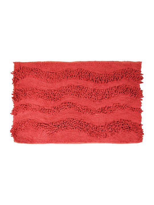 San Lorentzo Πατάκι Μπάνιου Βαμβακερό Waves 1404 RED Red 45x70εκ.