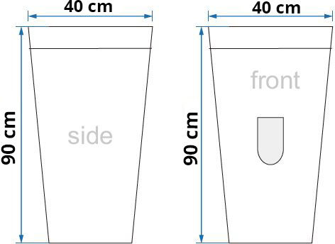 Piccadilly Επικαθήμενος Νιπτήρας Πορσελάνης 40x40x90cm Γκρι Piccadilly Επικαθήμενος Νιπτήρας Πορσελάνης 40x40x90cm Γκρι